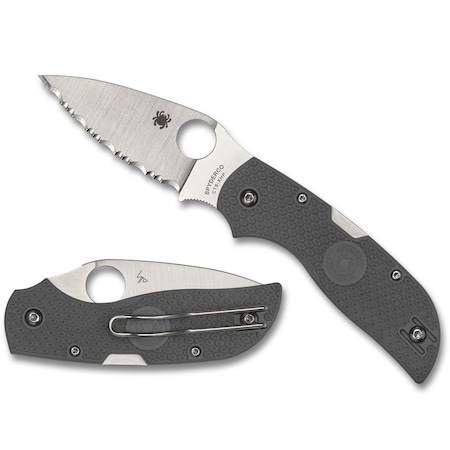 Spyderco 2024 Spyderco Reveal 14, Chaparral Lightweight Gray Xhp, Serrated Edge SPY-C152SGY